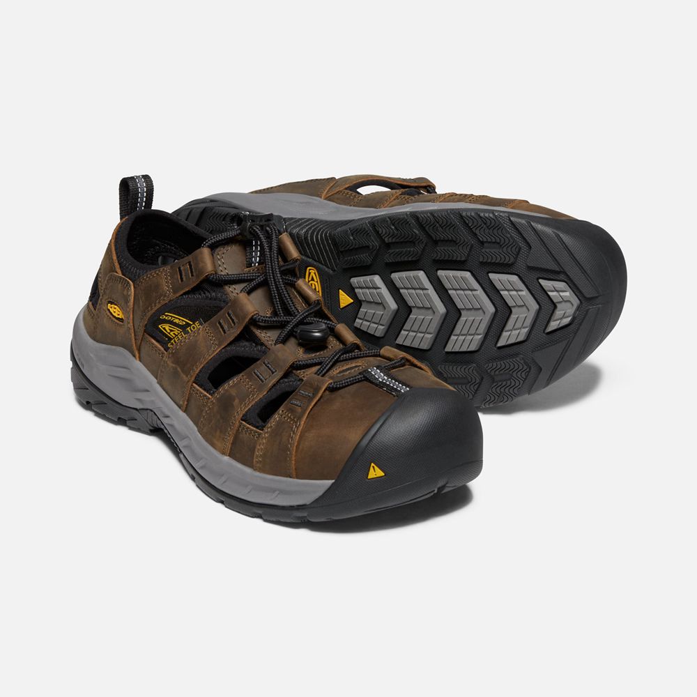 Chaussures de Travail Keen Homme Noir Marron | Atlanta Ii Cooler+ (Steel Toe) | FNAEZ-1560